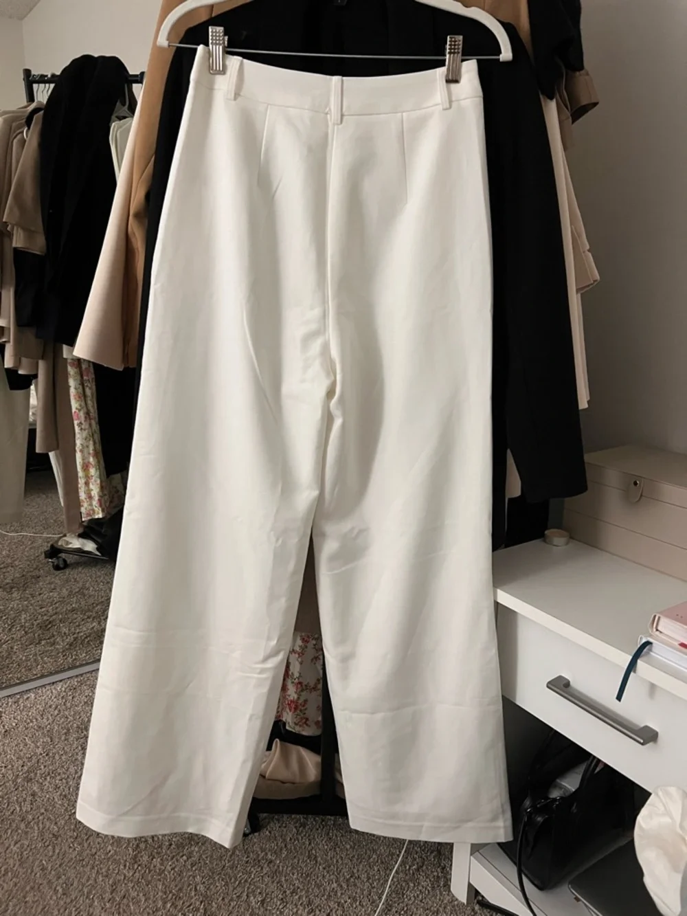 Commense White High-Rise Wide Leg Trousers - Picture 2 of 2
